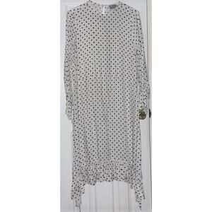 ASOS White & Black polka dot dress Sz 6